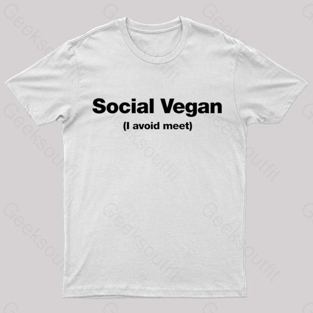 Social Vegan Geek T-Shirt White / S