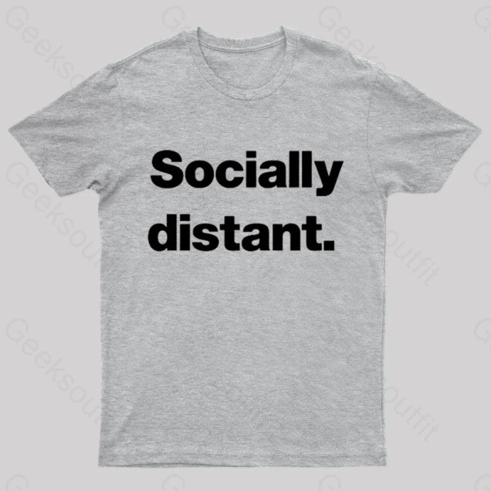 Socially Distant Nerd T-Shirt Grey / S
