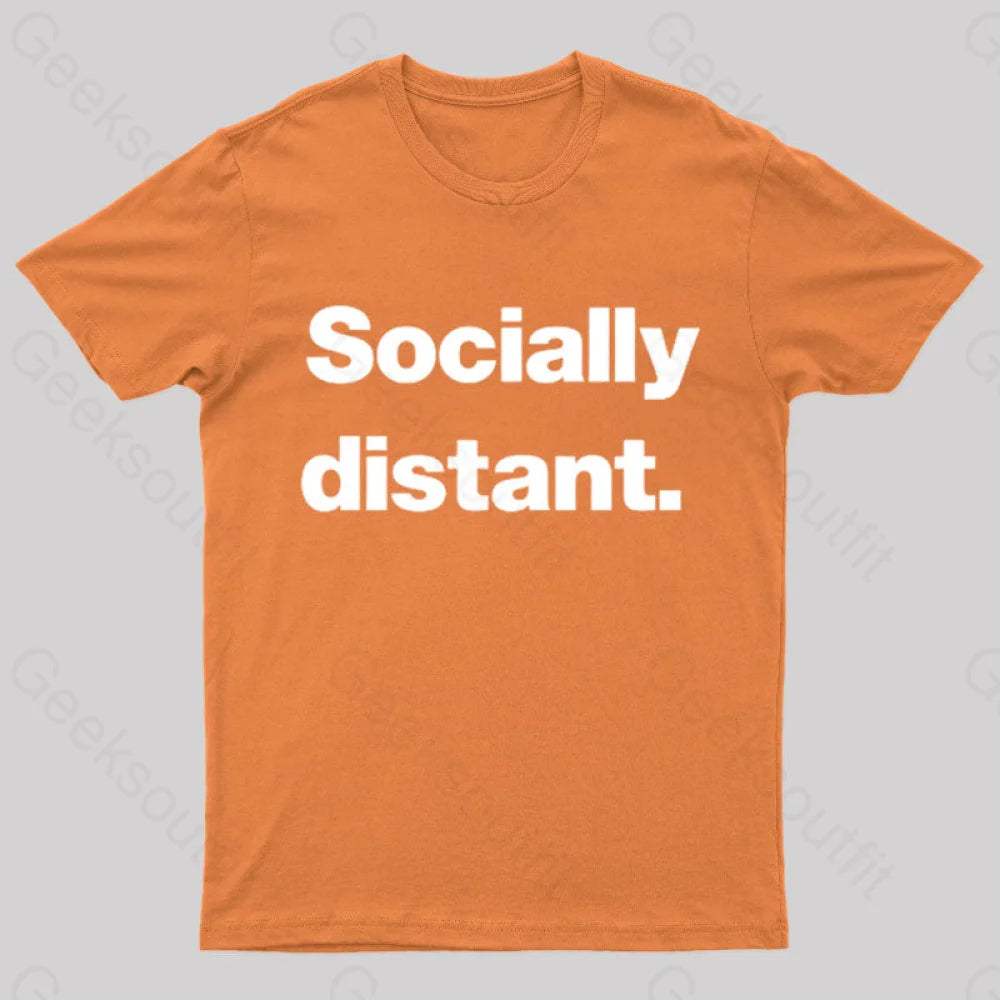 Socially Distant Nerd T-Shirt Orange / S