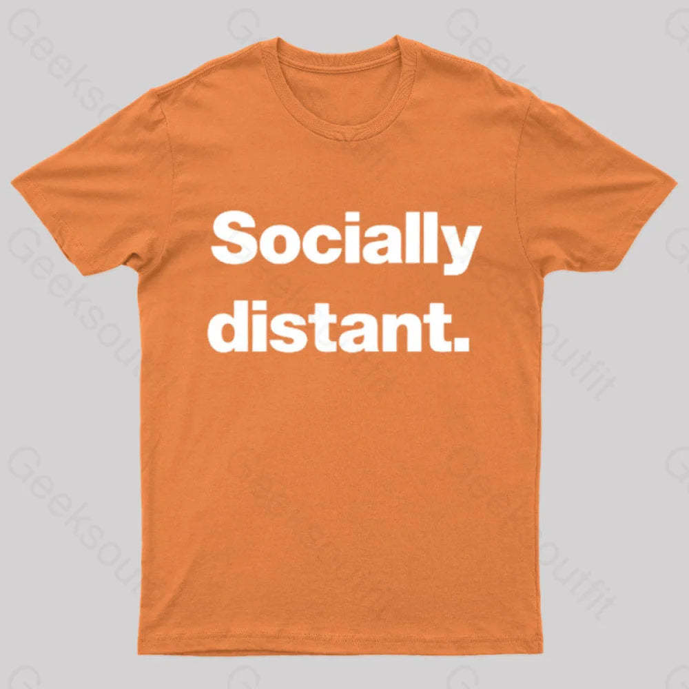 Socially Distant Nerd T-Shirt Orange / S
