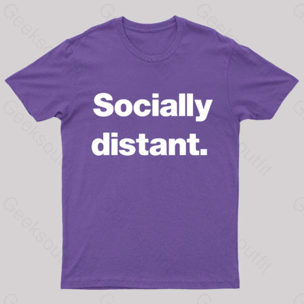 Socially Distant Nerd T-Shirt Purple / S