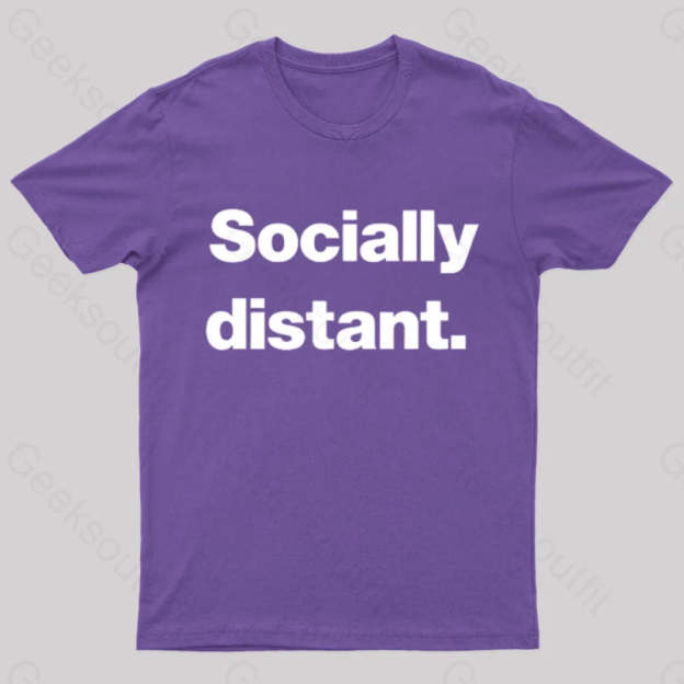 Socially Distant Nerd T-Shirt Purple / S