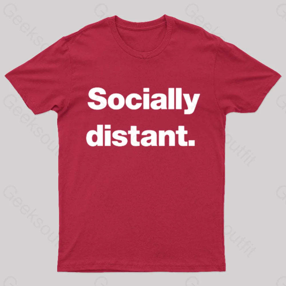 Socially Distant Nerd T-Shirt Red / S