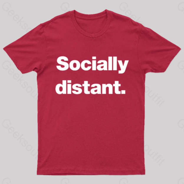 Socially Distant Nerd T-Shirt Red / S