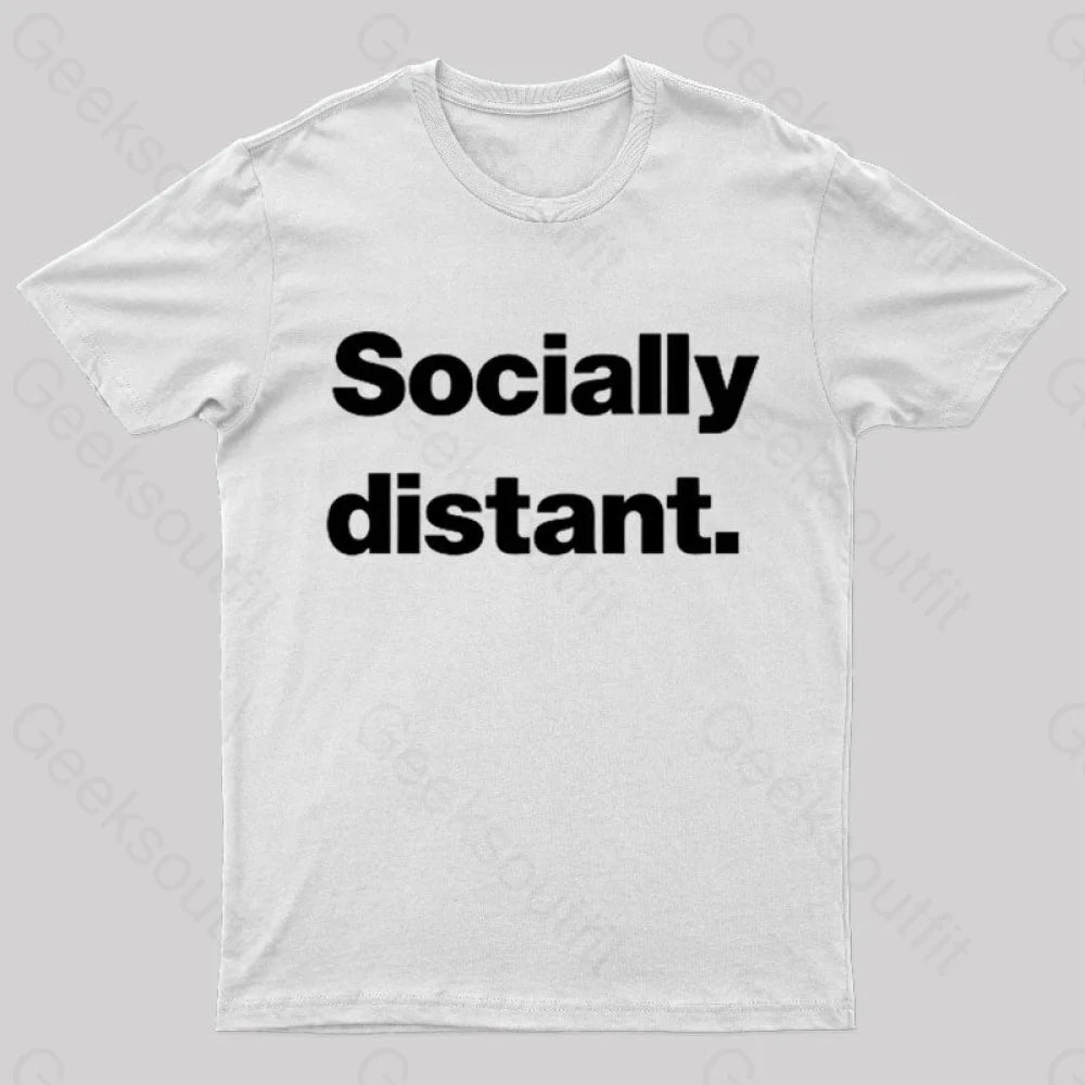 Socially Distant Nerd T-Shirt White / S