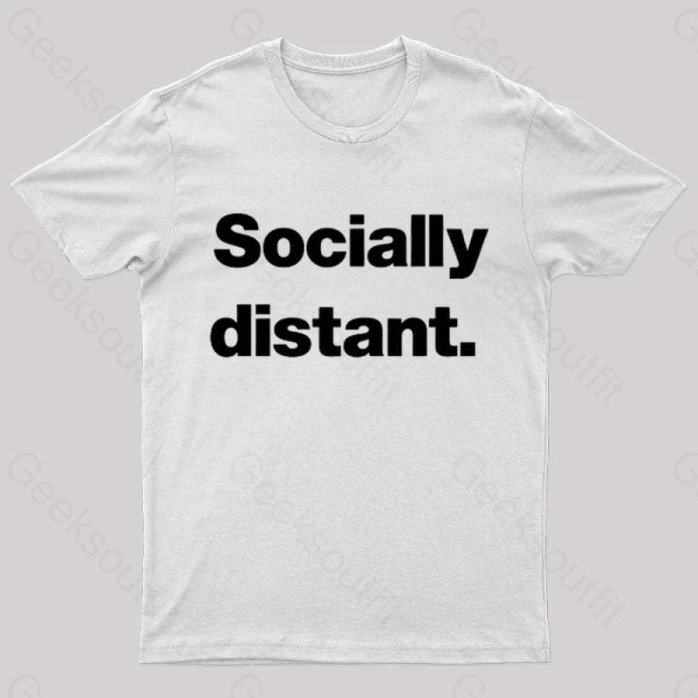 Socially Distant Nerd T-Shirt White / S