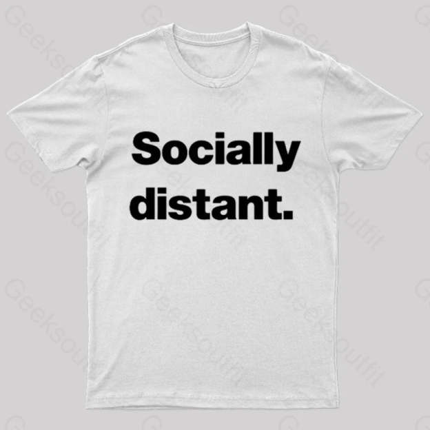 Socially Distant Nerd T-Shirt White / S