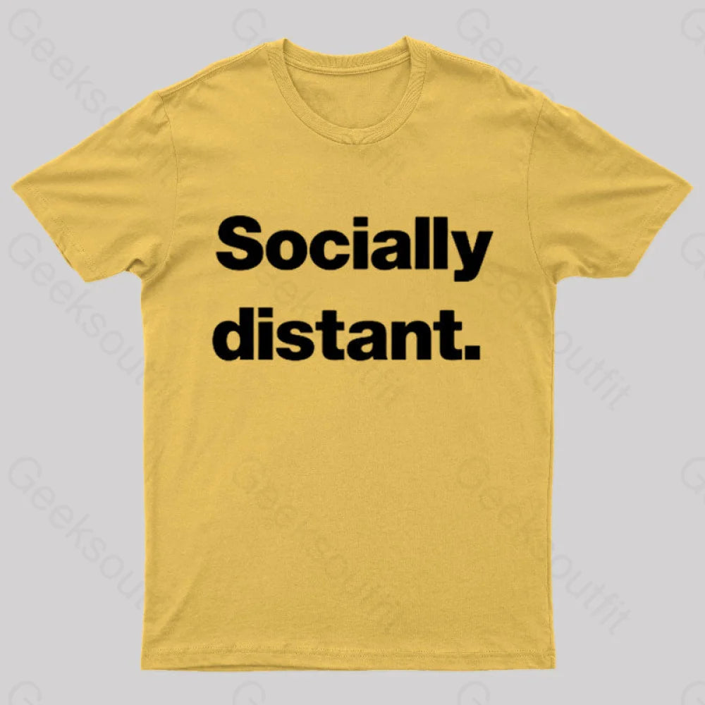 Socially Distant Nerd T-Shirt Yellow / S