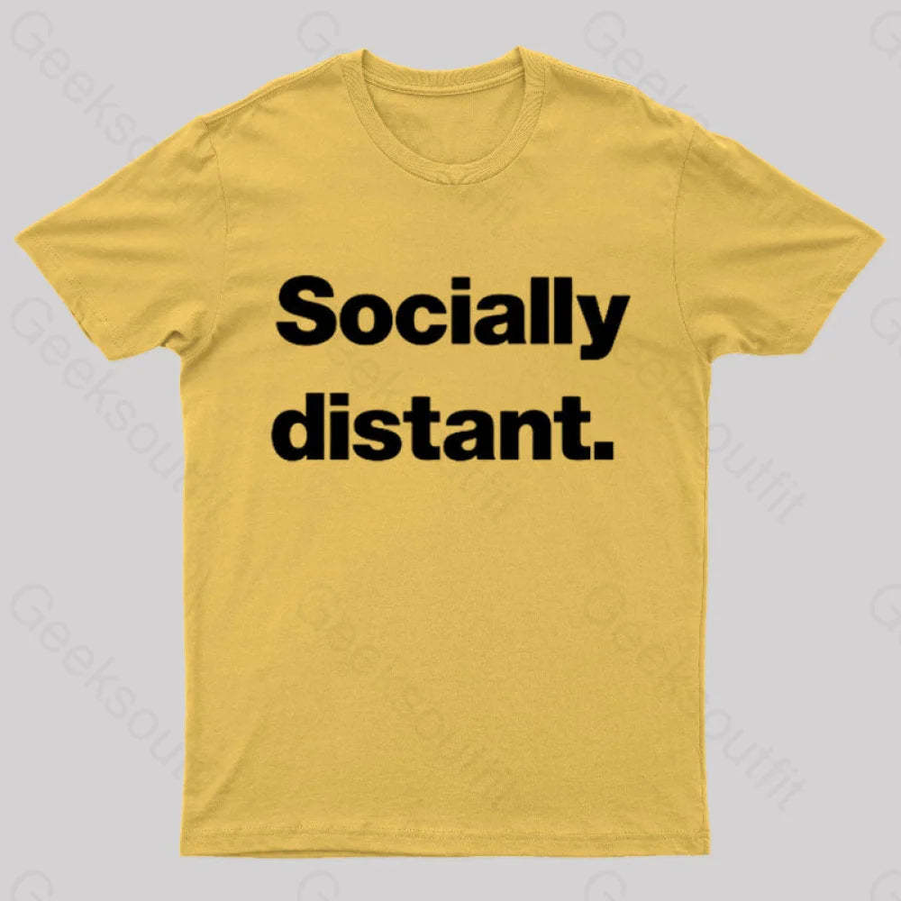 Socially Distant Nerd T-Shirt Yellow / S