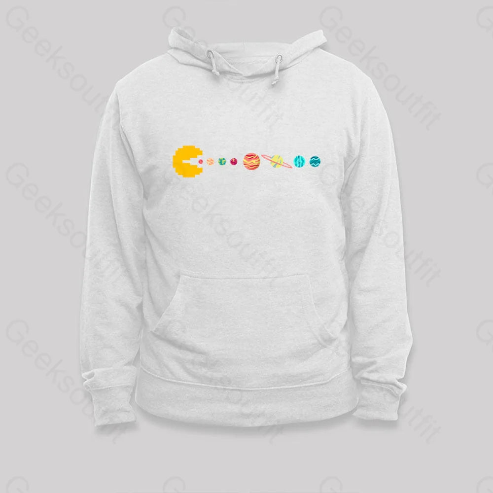 Solar System Eating Game Hoodie White / S