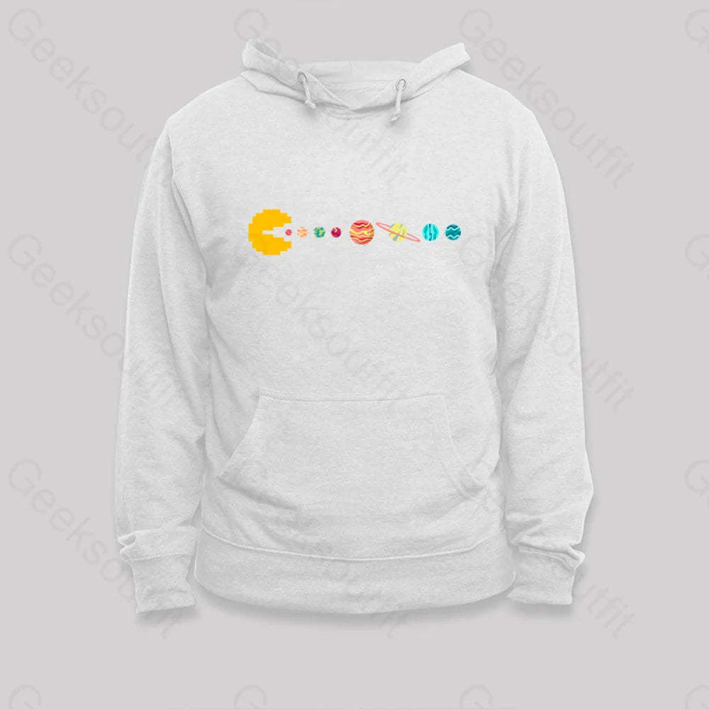 Solar System Eating Game Hoodie White / S