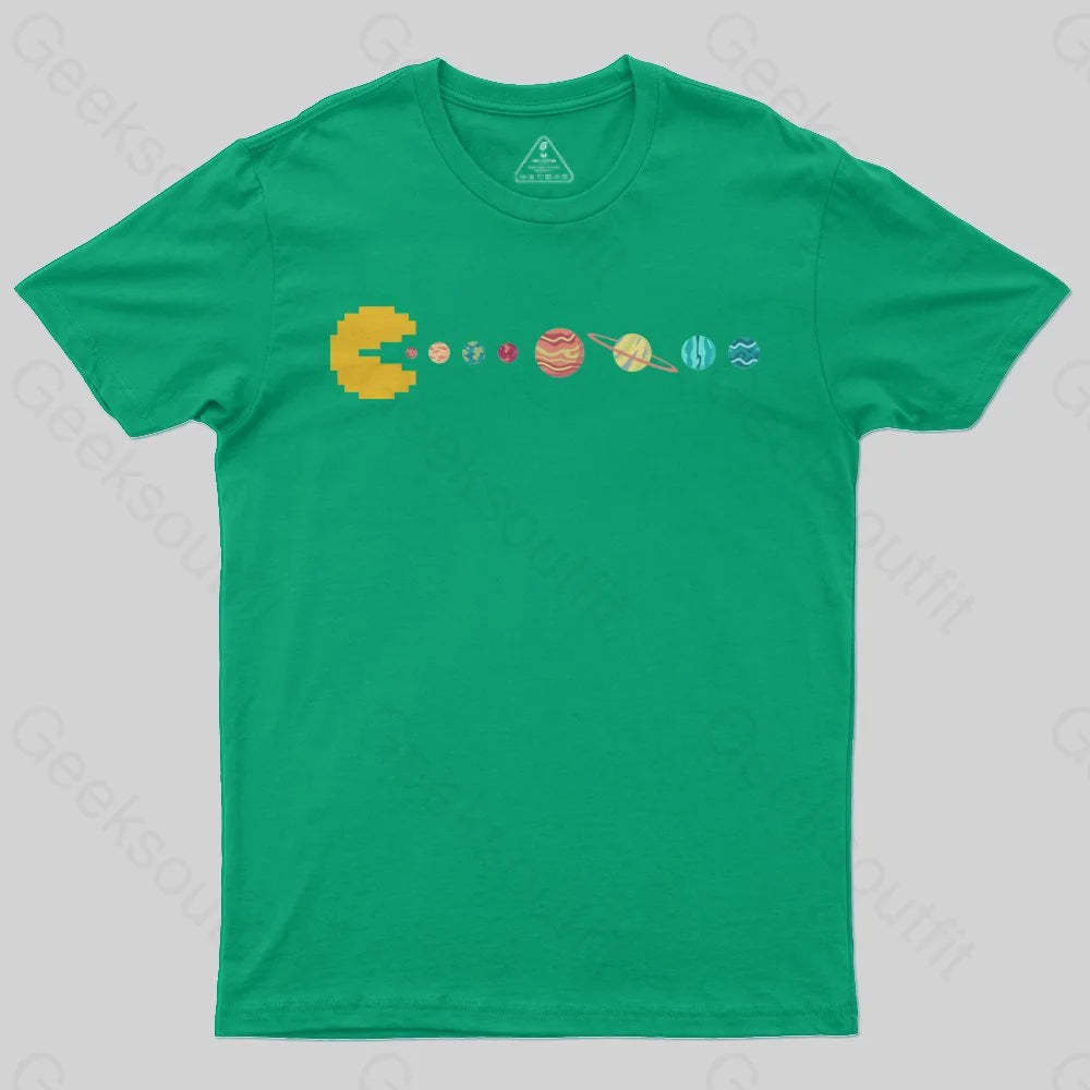 Solar System Eating Game T-Shirt - Geeksoutfit