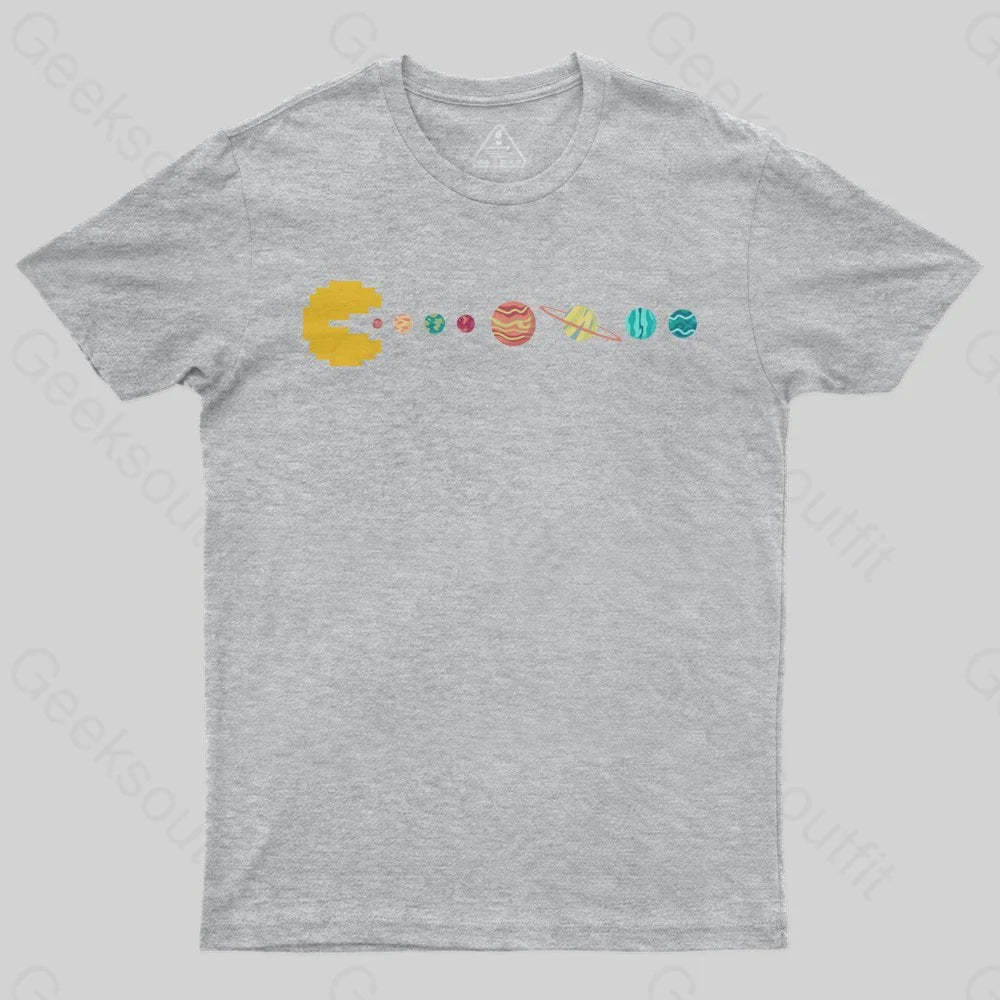 Solar System Eating Game T-Shirt - Geeksoutfit
