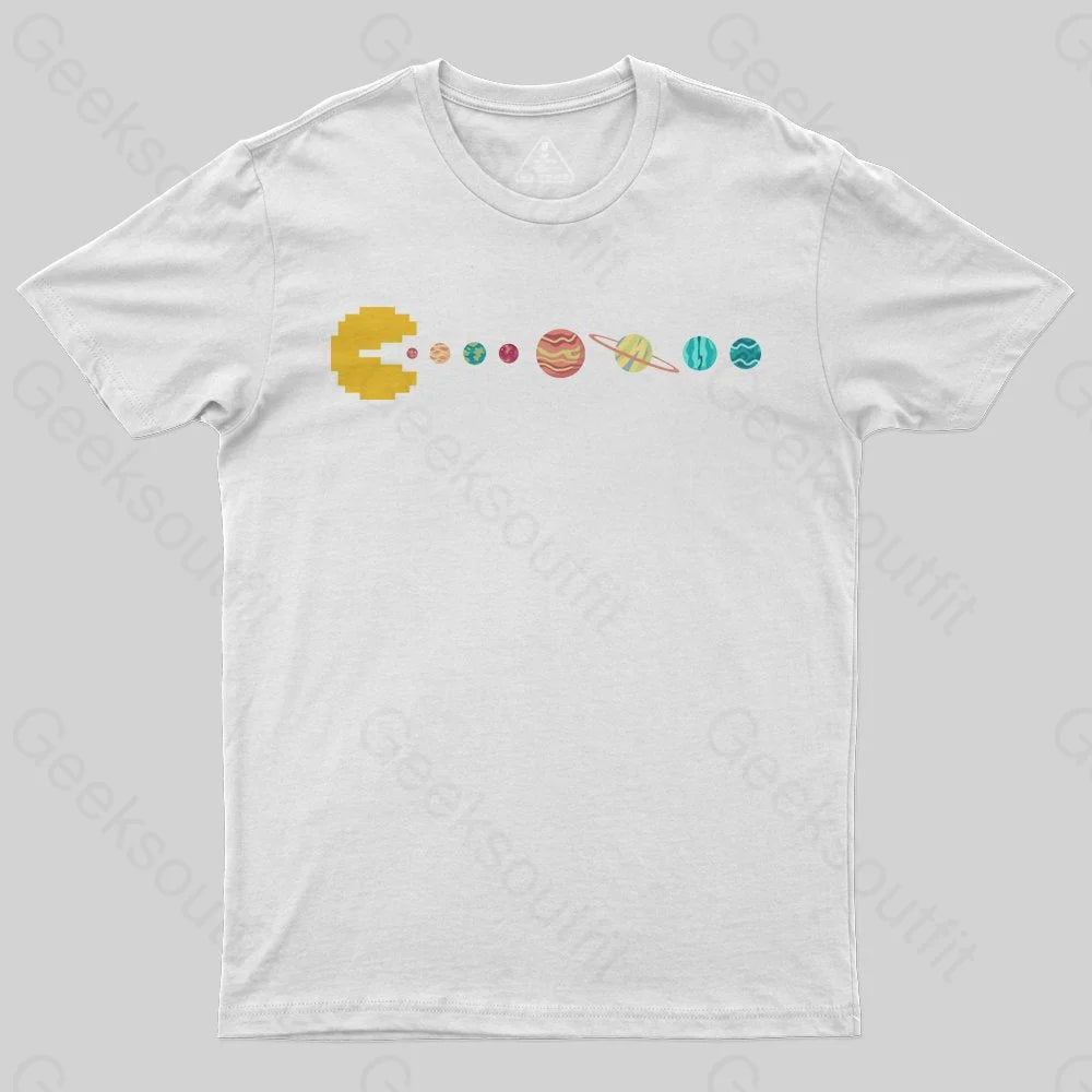 Solar System Eating Game T-Shirt - Geeksoutfit