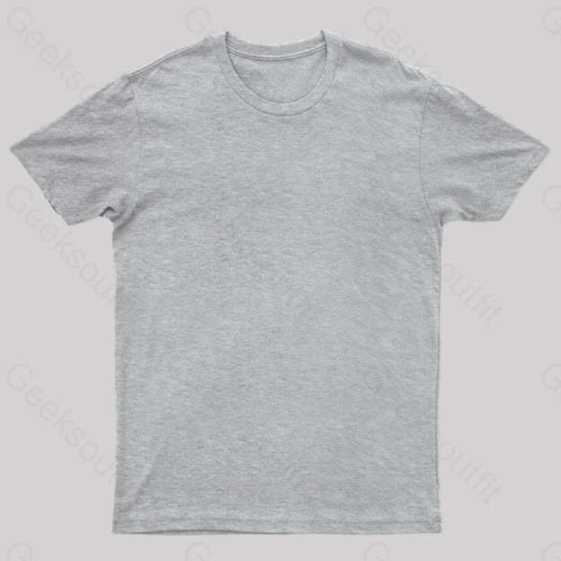 Solid Color Basic Cotton Geek T-Shirt Grey / S