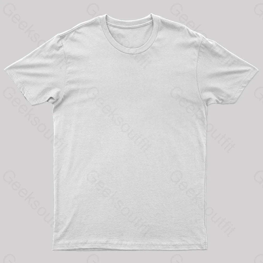 Solid Color Basic Cotton Geek T-Shirt White / S