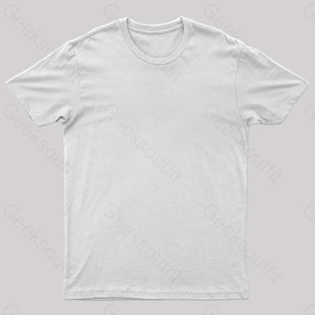 Solid Color Basic Cotton Geek T-Shirt White / S