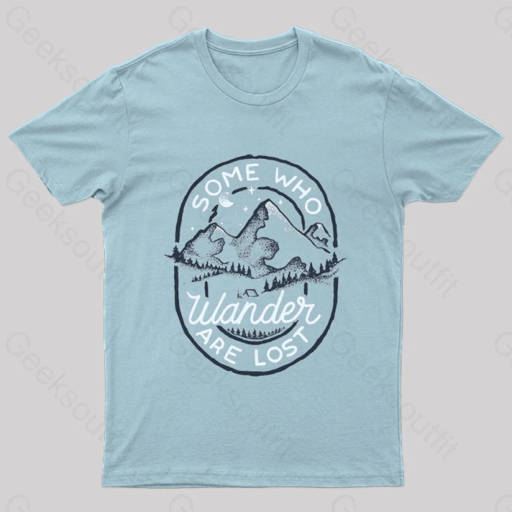 Some Who Wander Remix Geek T-Shirt Light Blue / S