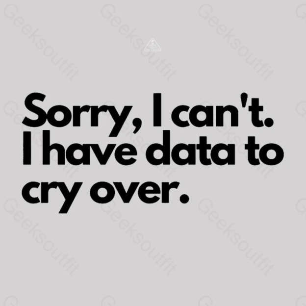 Sorry I Can’t Have Data To Cry Over Geek T-Shirt