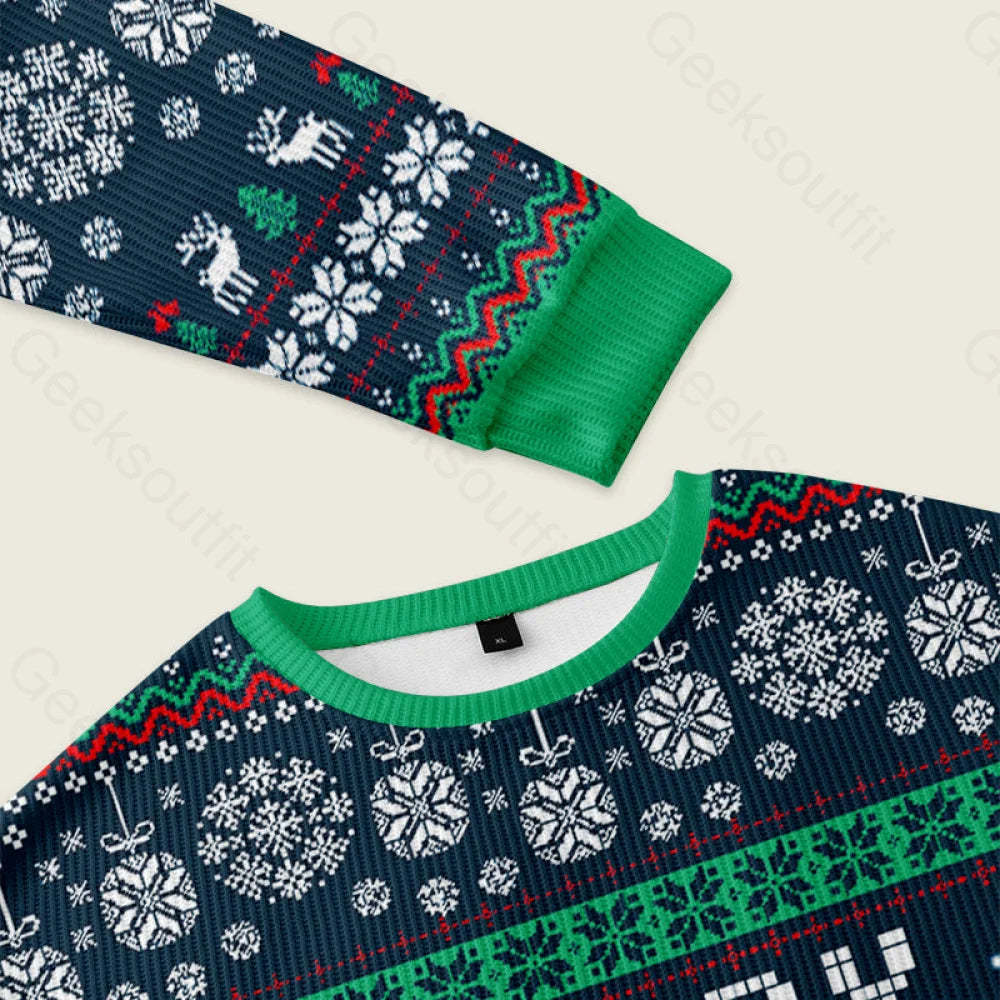 Sorry I’m Late. I Didn’t Want To Come Blue Ugly Christmas Sweater