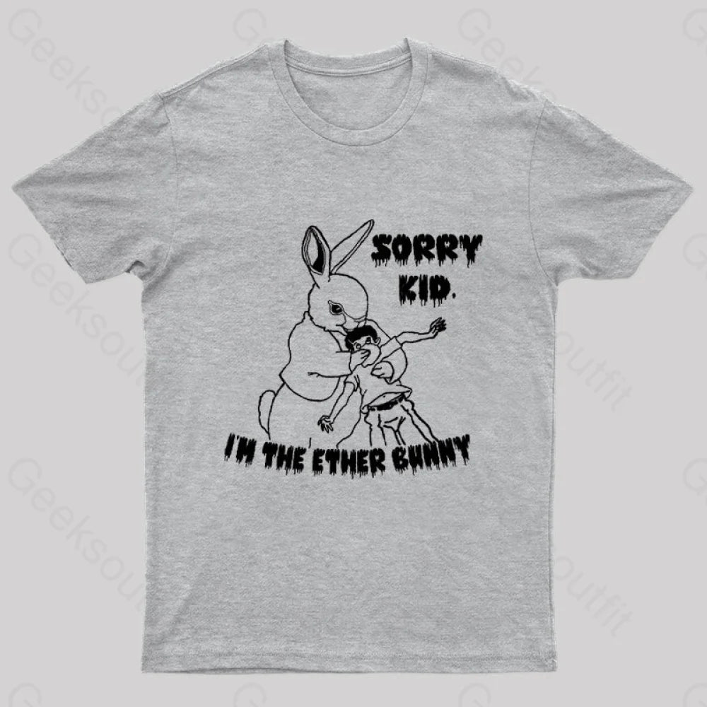 Sorry Kid I’m The Ether Bunny Nerd T-Shirt Grey / S