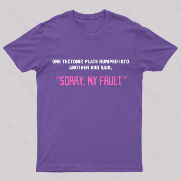 Sorry My Fault Nerd T-Shirt Purple / S