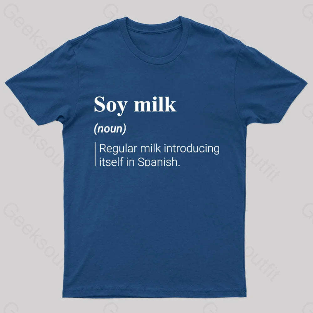 Soy Milk Meaning Nerd T-Shirt Navy / S