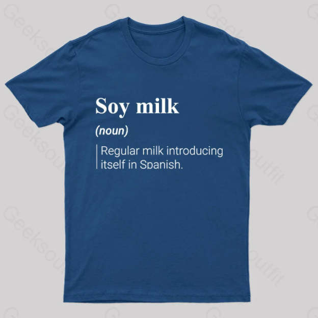 Soy Milk Meaning Nerd T-Shirt Navy / S