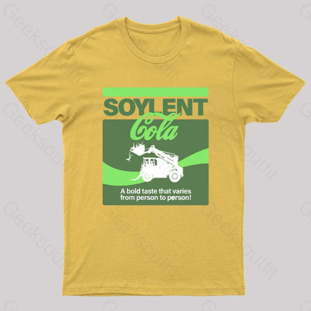 Soylent Cola Geek T-Shirt Yellow / S