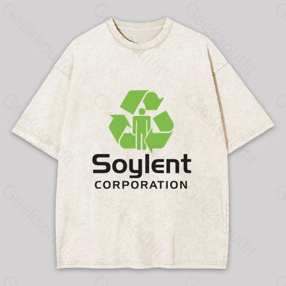 Soylent Corporation Geek Washed T-Shirt Apricot / S