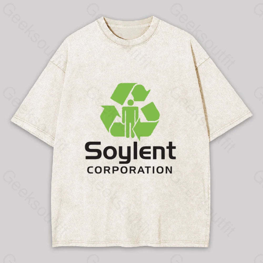 Soylent Corporation Geek Washed T-Shirt Apricot / S