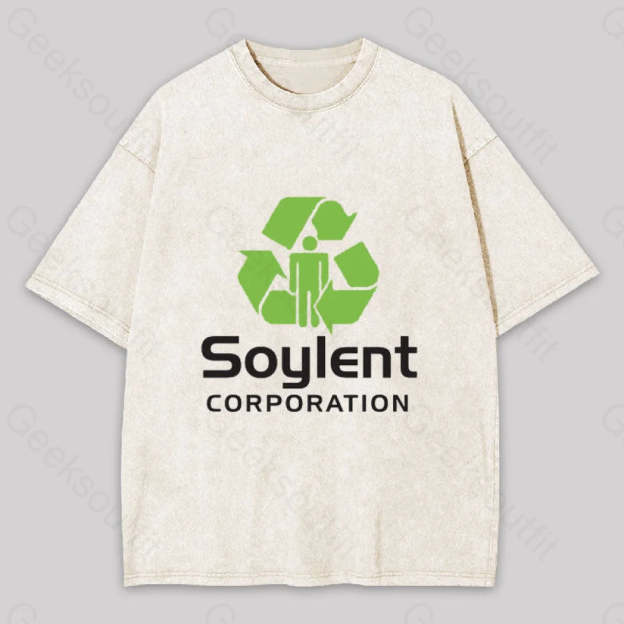 Soylent Corporation Geek Washed T-Shirt Apricot / S