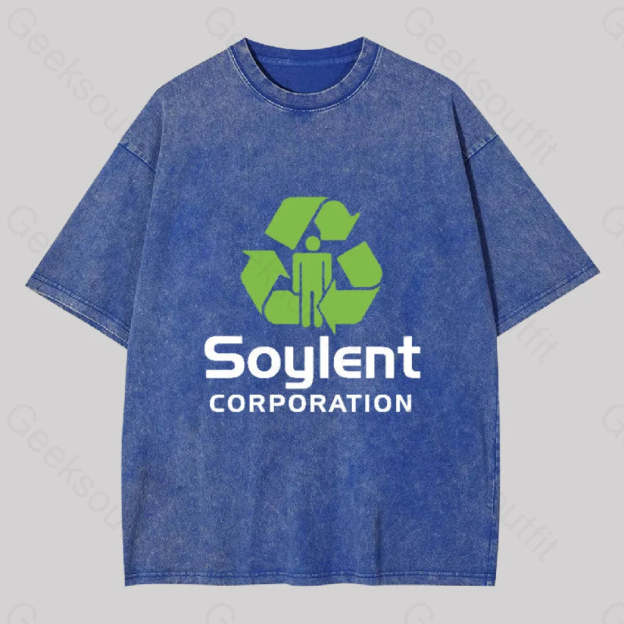 Soylent Corporation Geek Washed T-Shirt Blue / S