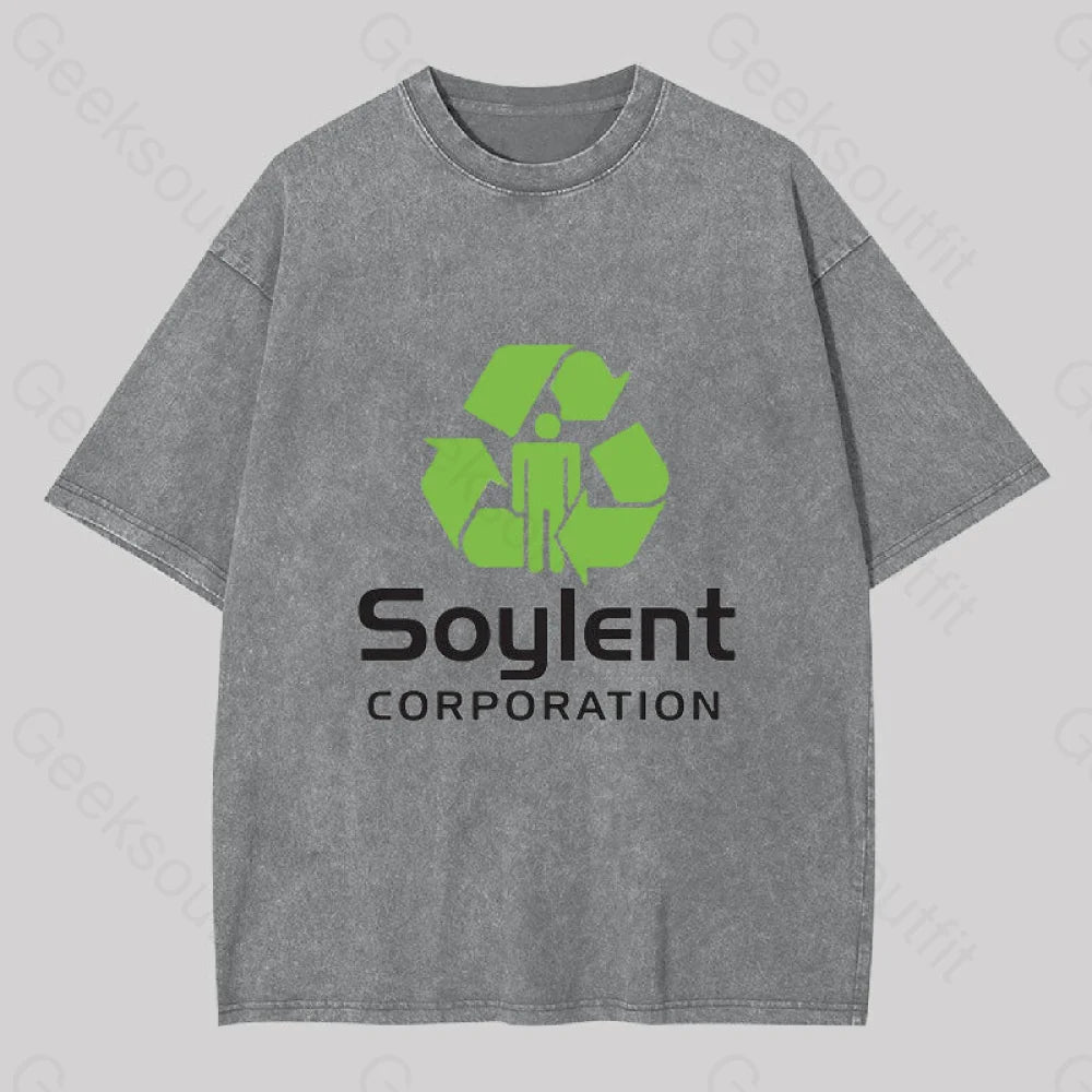 Soylent Corporation Geek Washed T-Shirt Grey / S