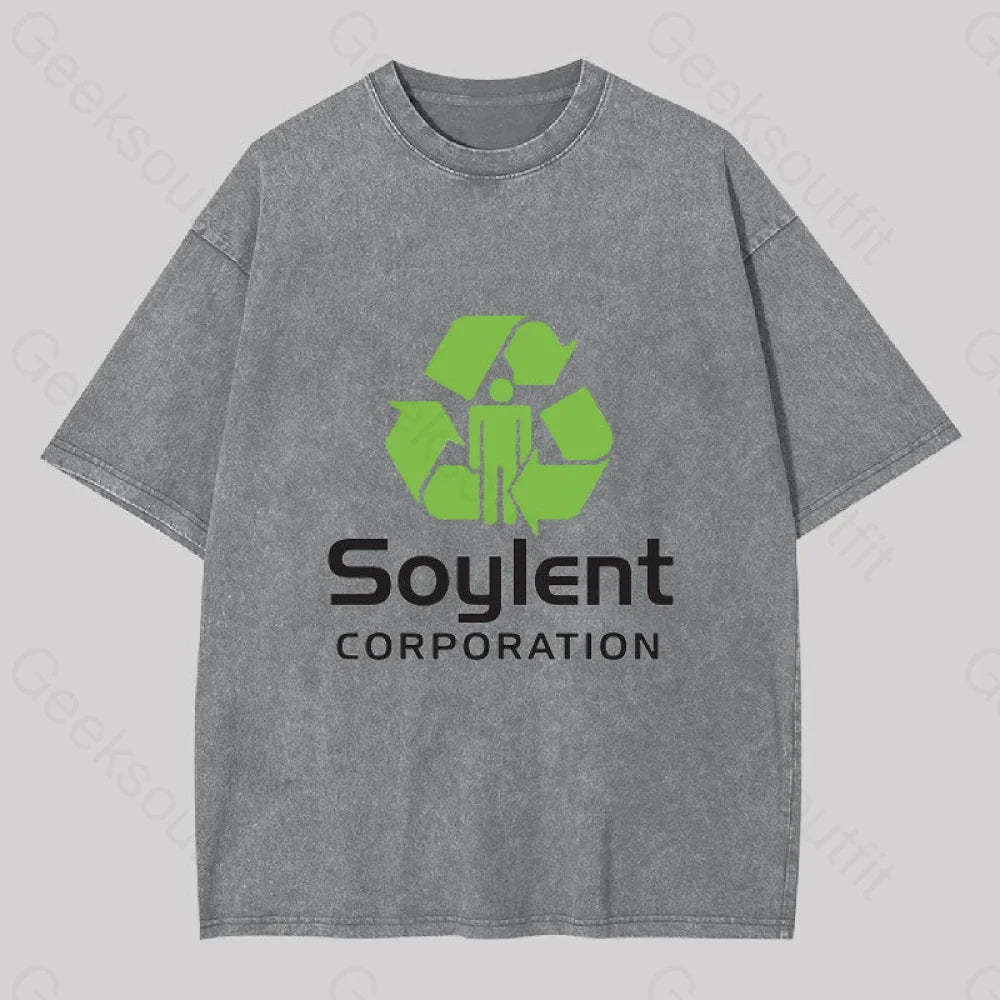 Soylent Corporation Geek Washed T-Shirt Grey / S