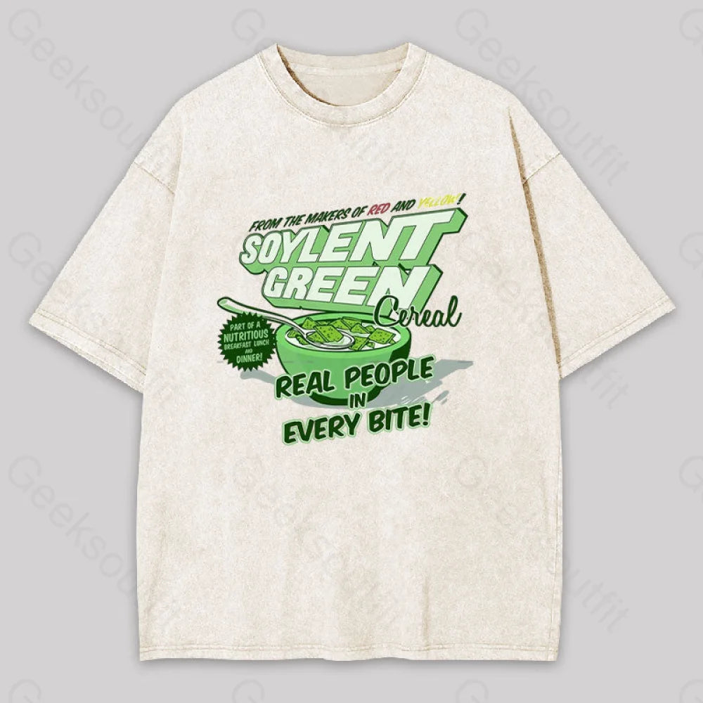 Soylent Green Cereal Washed T-Shirt Apricot / S