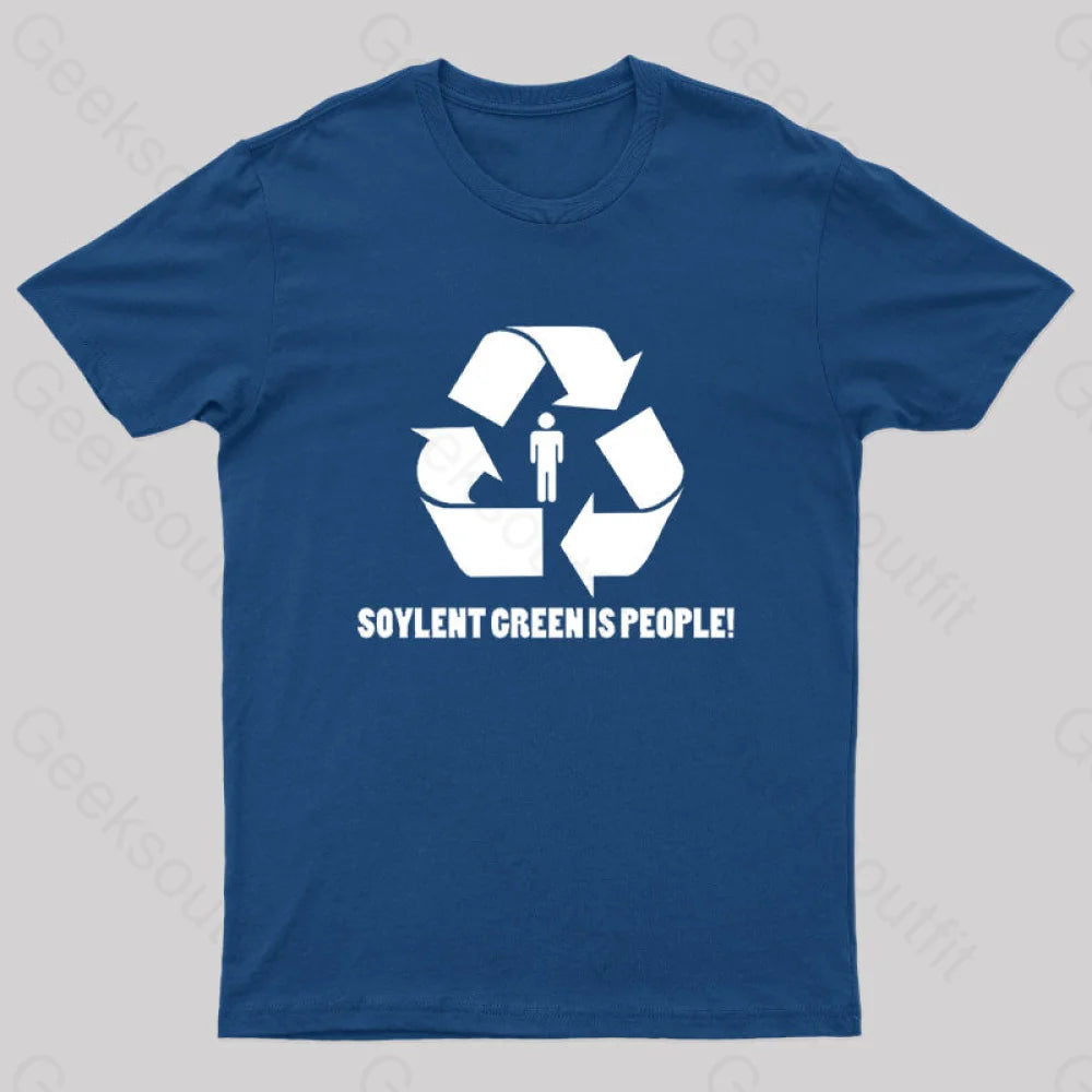 Soylent Green Is People Geek T-Shirt Navy / S