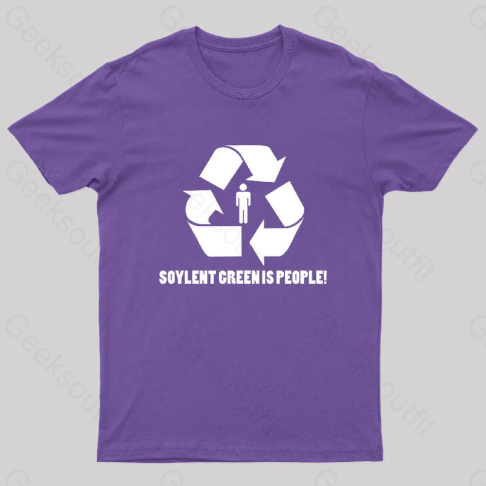 Soylent Green Is People Geek T-Shirt Purple / S