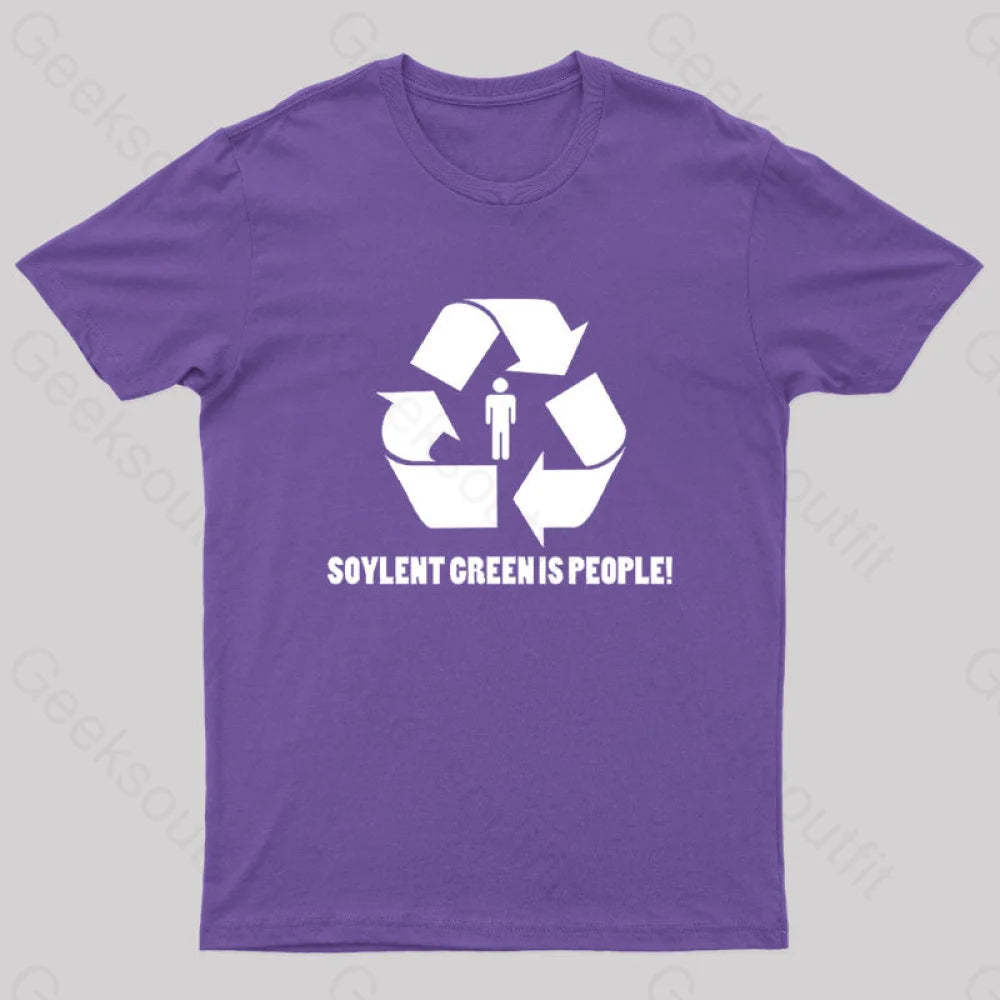 Soylent Green Is People Geek T-Shirt Purple / S