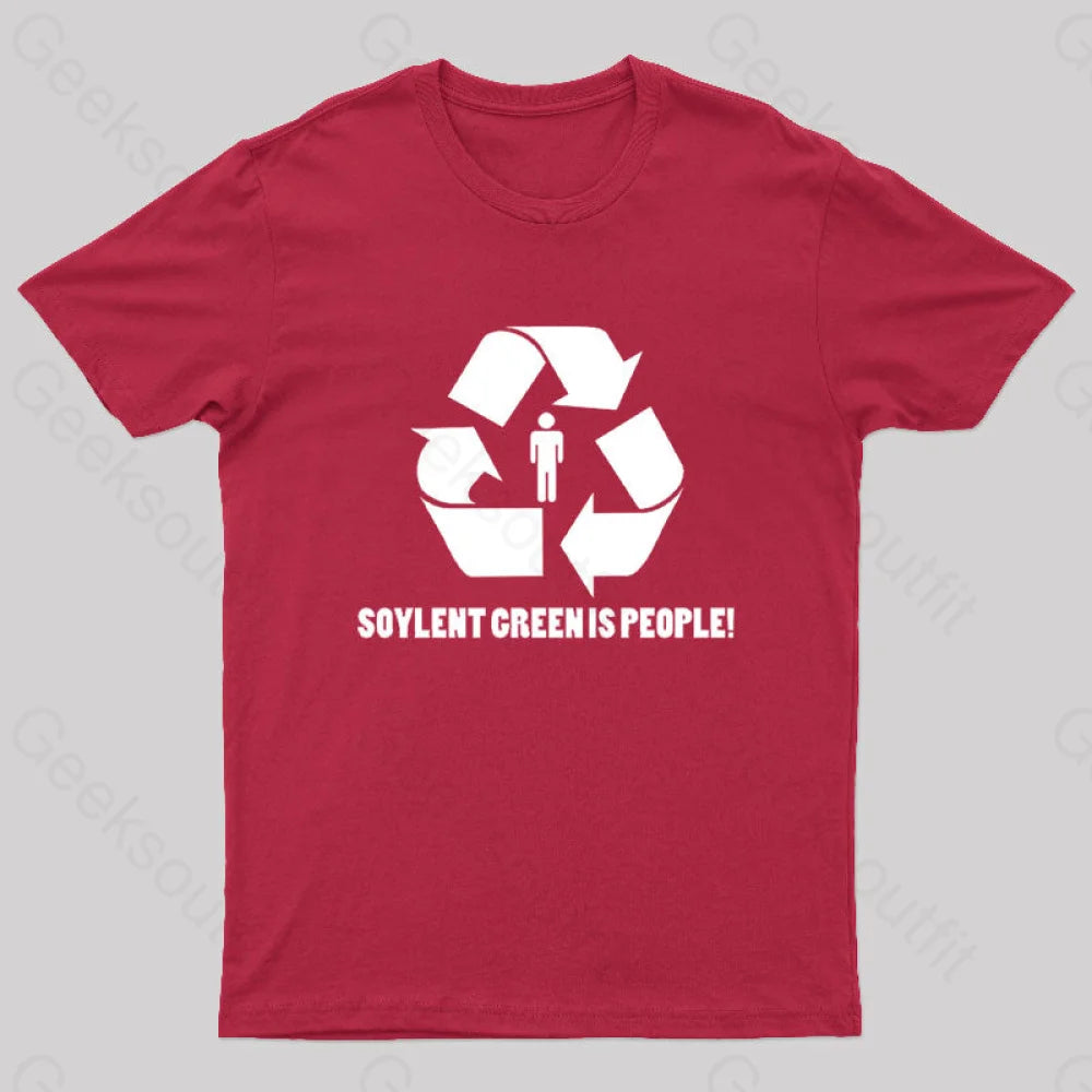 Soylent Green Is People Geek T-Shirt Red / S