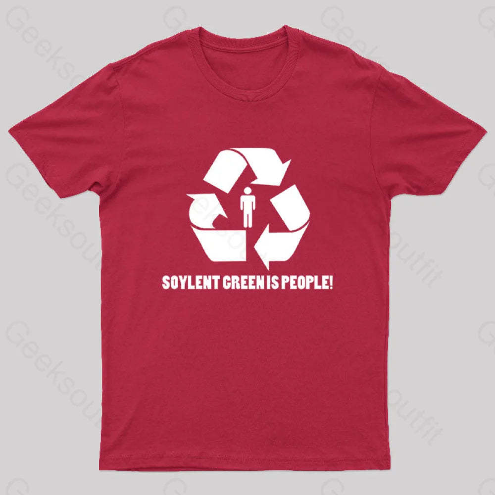 Soylent Green Is People Geek T-Shirt Red / S