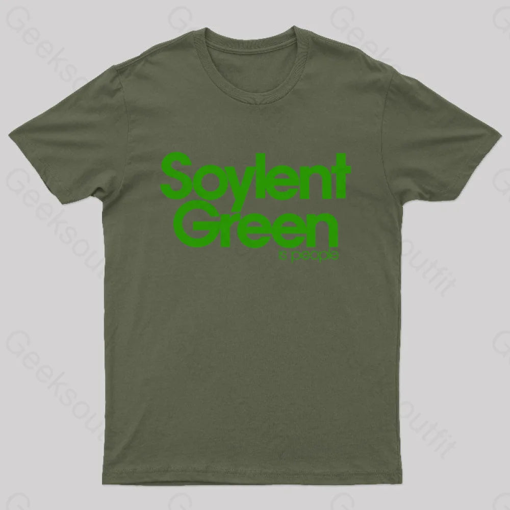 Soylent Green Is People Nerd T-Shirt Army / S