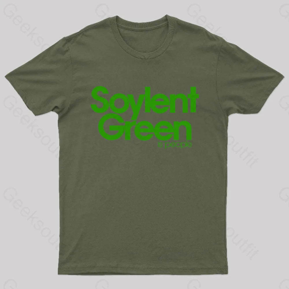 Soylent Green Is People Nerd T-Shirt Army / S