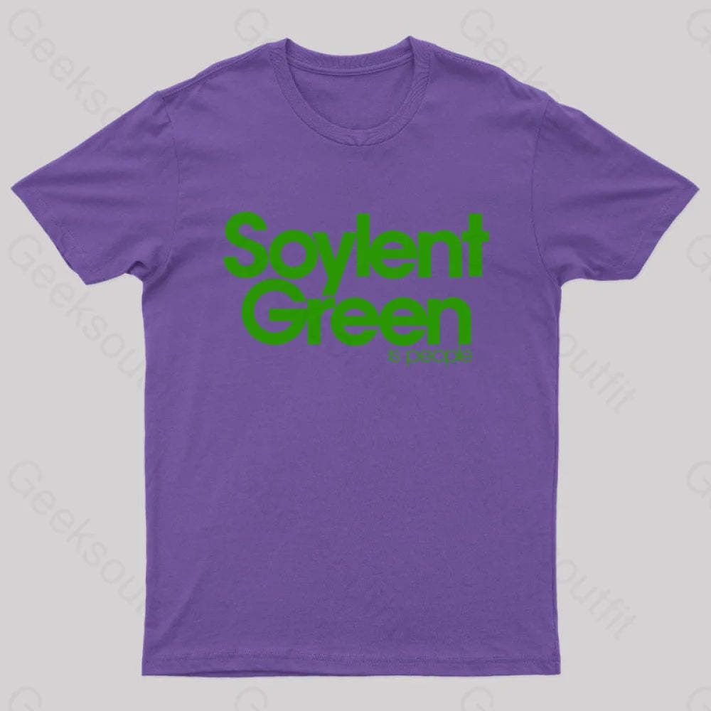 Soylent Green Is People Nerd T-Shirt Purple / S
