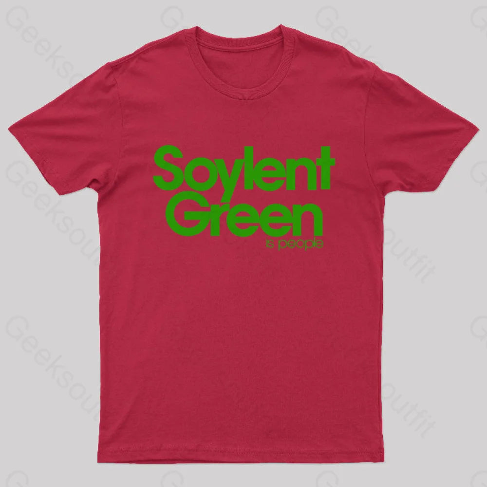 Soylent Green Is People Nerd T-Shirt Red / S
