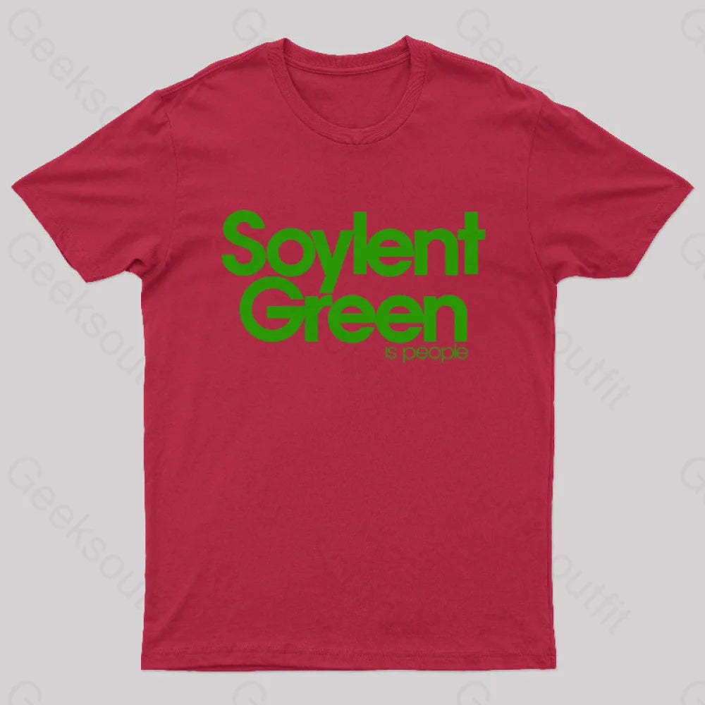 Soylent Green Is People Nerd T-Shirt Red / S