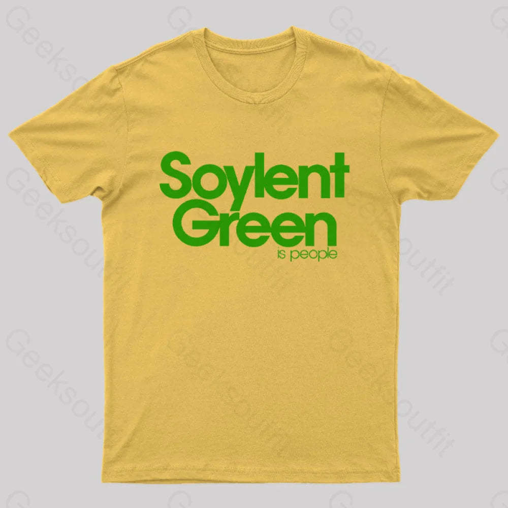 Soylent Green Is People Nerd T-Shirt Yellow / S