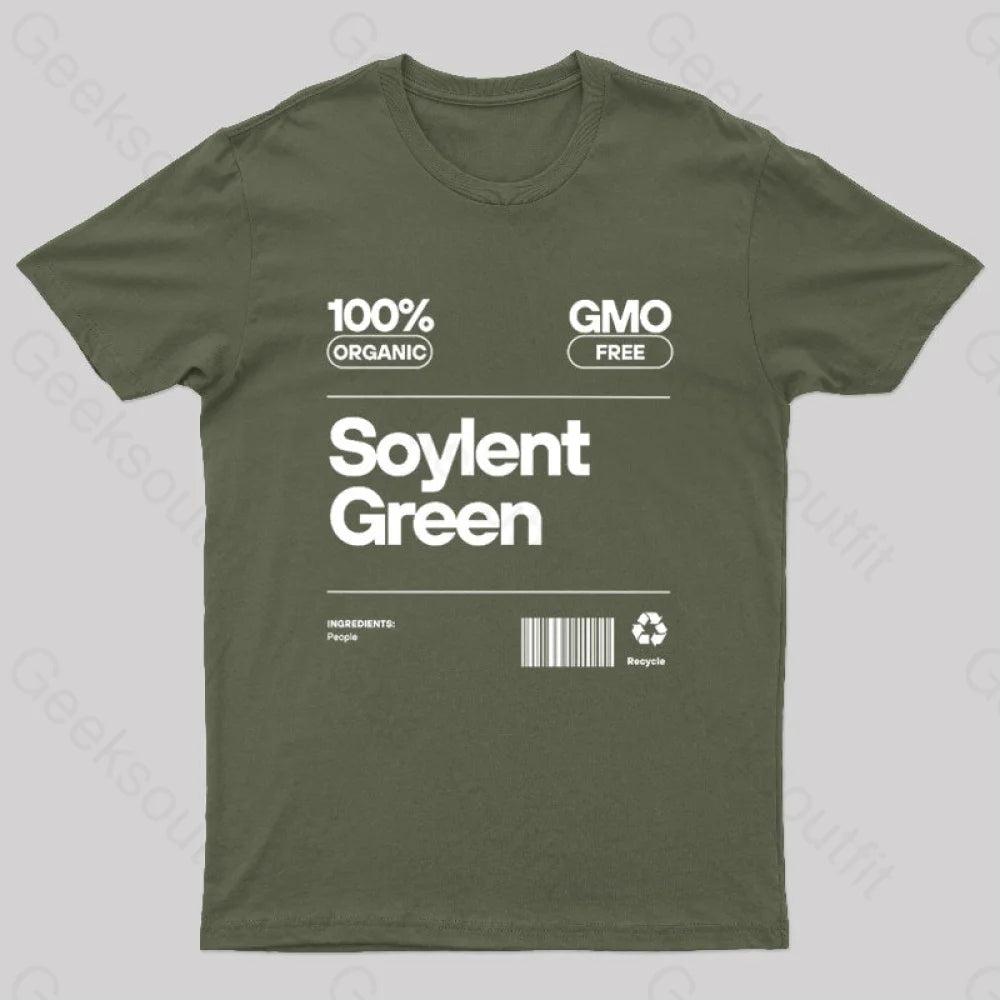 Soylent Green Tag Nerd T-Shirt Army / S