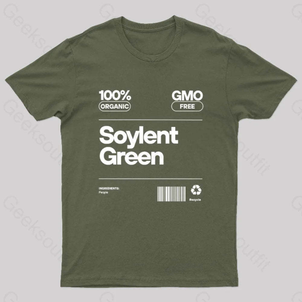 Soylent Green Tag Nerd T-Shirt Army / S