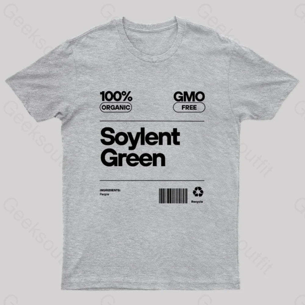 Soylent Green Tag Nerd T-Shirt Grey / S